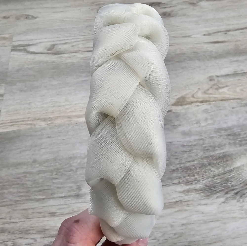 Ballet Core Chiffon Braided Headband Ivory